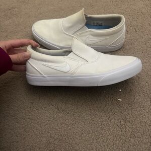 Nike White Casual Slip-Ons